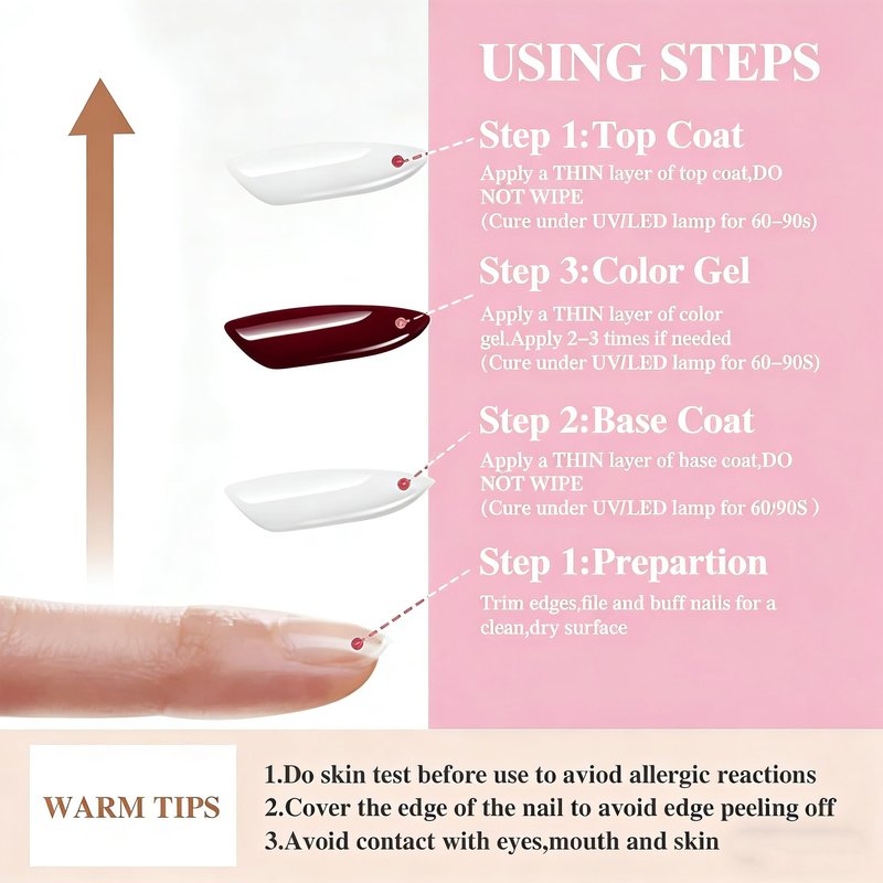 XunmotorYao Gel Nail Polish Set, 6 Colors Milky White Nude Pink Polish Kit Soak Off Uv LED Nail Kit Minicure DIY Nails Art for Salon Home Fall Winter Gel Nails Kit