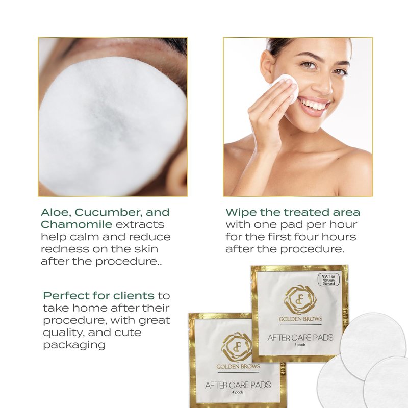 Golden Brows Piercing Aftercare Pads | Plant Based Fragrance Free Cotton Pads for piercing bump solution | Microblading Aftercare Cotton Rounds for Face & Body | Post-Procedure Essentials ā 25 Pack