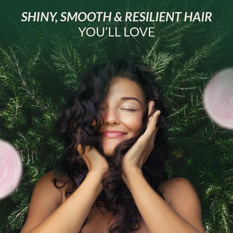 Rosemary Biotin Shampoo & Hair Mask Set | Onion Extract, Collagen & Vitamin E Anti-Thinning, Anti-Hairfall Shampoo and Deep Conditioner Set for Dry, Damaged Hair, Sulfate & Paraben Free 2 x 16.9 fl oz