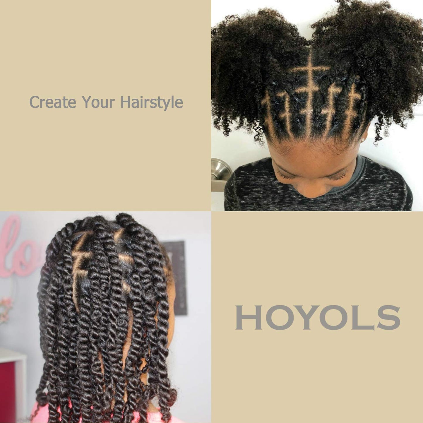HOYOLS 3/4” Inches Black Hair Rubber Bands for Hair Ties Small Mini Elastics Bands Large Braiding Ponytail Holders for Baby Toddler Girls Kids No Damage 600pcs (M) Latex-Free