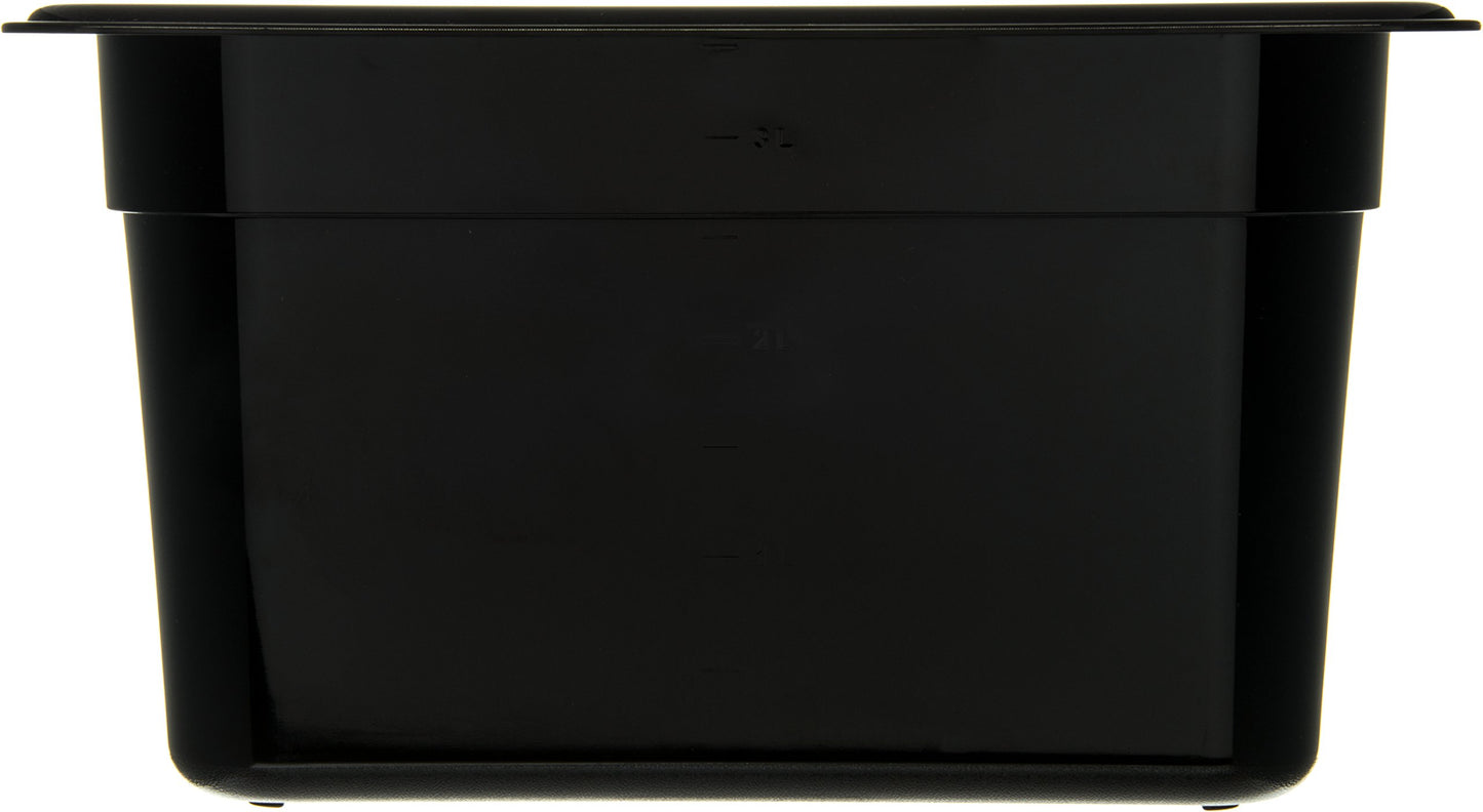 Carlisle FoodService Products 3068203 StorPlus Fourth Size Food Pan, Polycarbonate, 6" Deep, Black