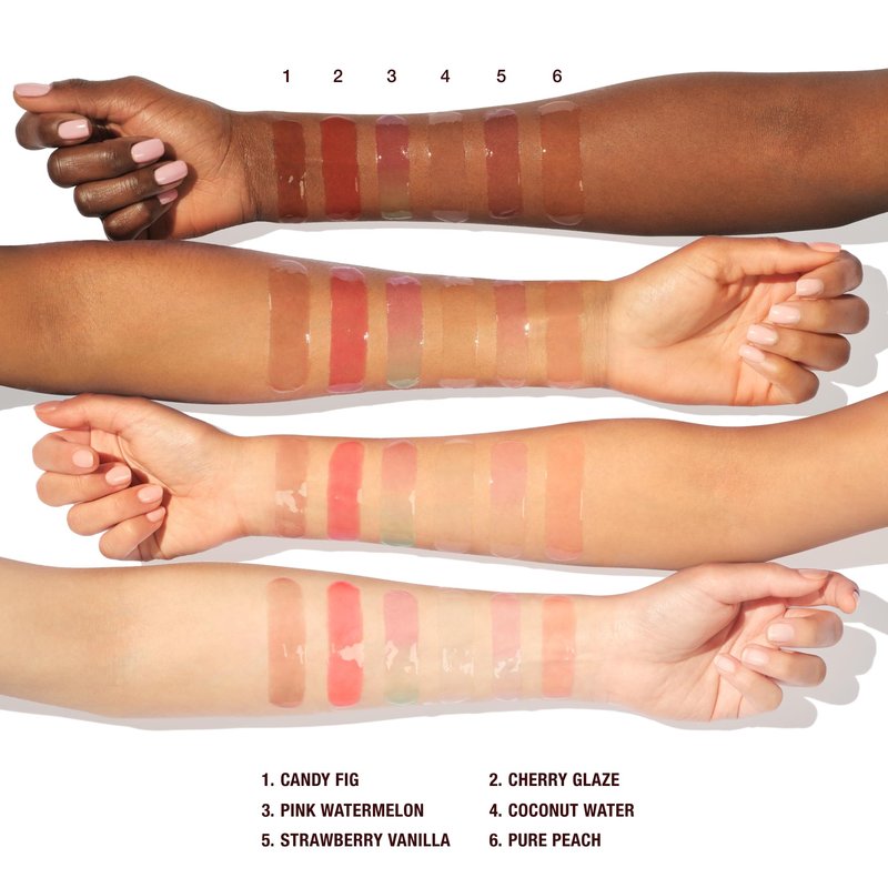Charlotte Tilbury Healthy Glow Nectar Lip Oil - Sheer Tinted Lip Gloss Oil with Hyaluronic Acid & Vitamin E - Leaves Lips with a High-Shine Glaze & Lasting Hydration - Juicylicous Strawberry Vanilla