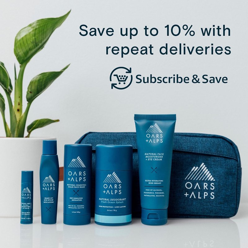 Oars + Alps Men's Body Wash & Face Cleanser - Moisturizing Formula with Vitamin E | 3-Pack Variety Set