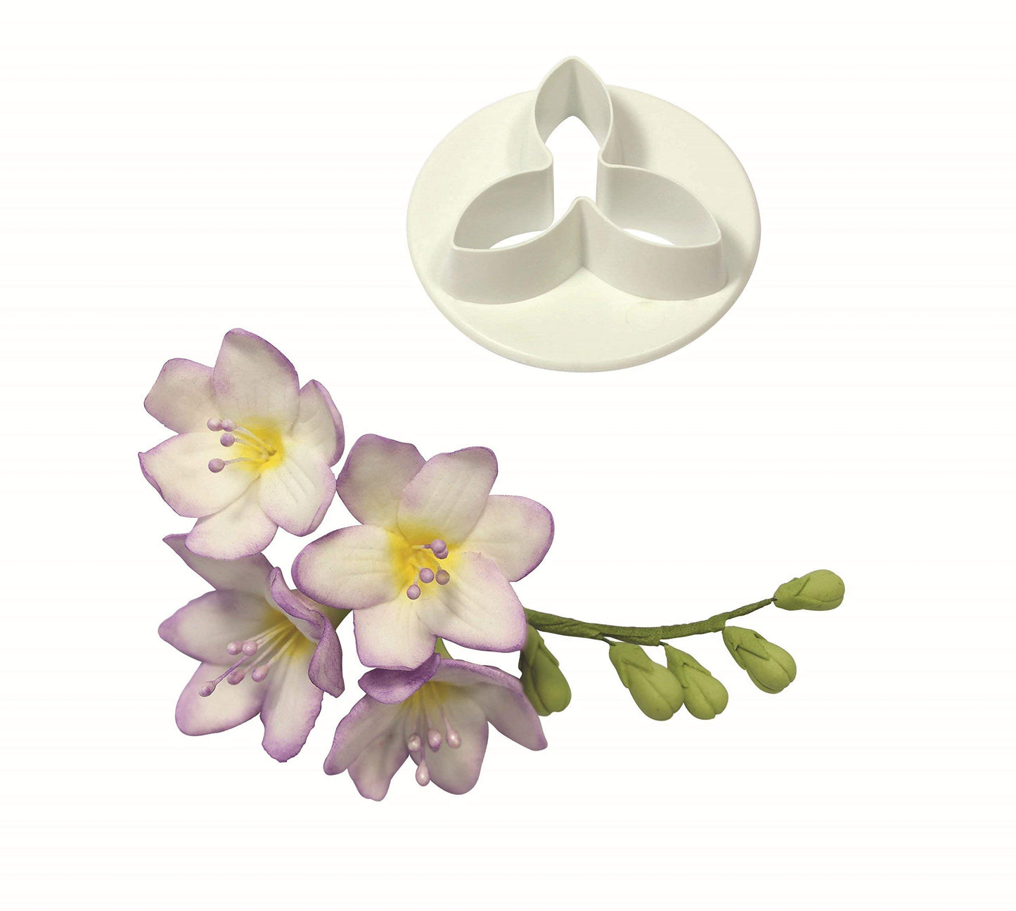 PME Freesia Cutter For Cake Decorating & Sugar Flowers, Standard, White