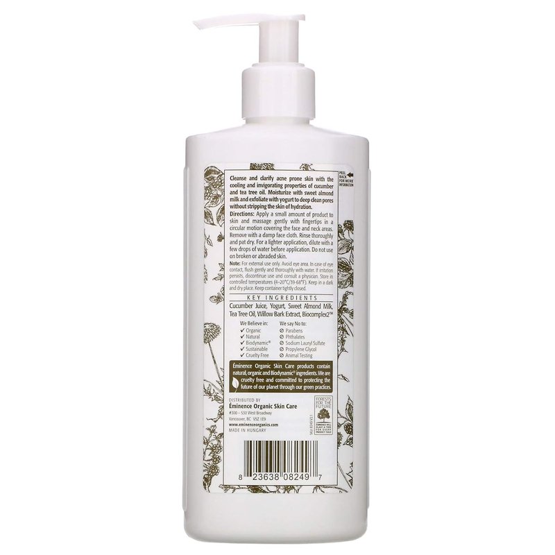 Eminence Clear Skin Probiotic Cleanser - 8.4 Oz | Acne Control & Hydration
