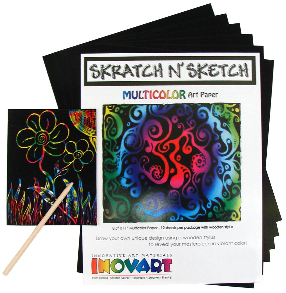 INOVART 1103 Skratch n' Sketch Multicolor Scratch Paper