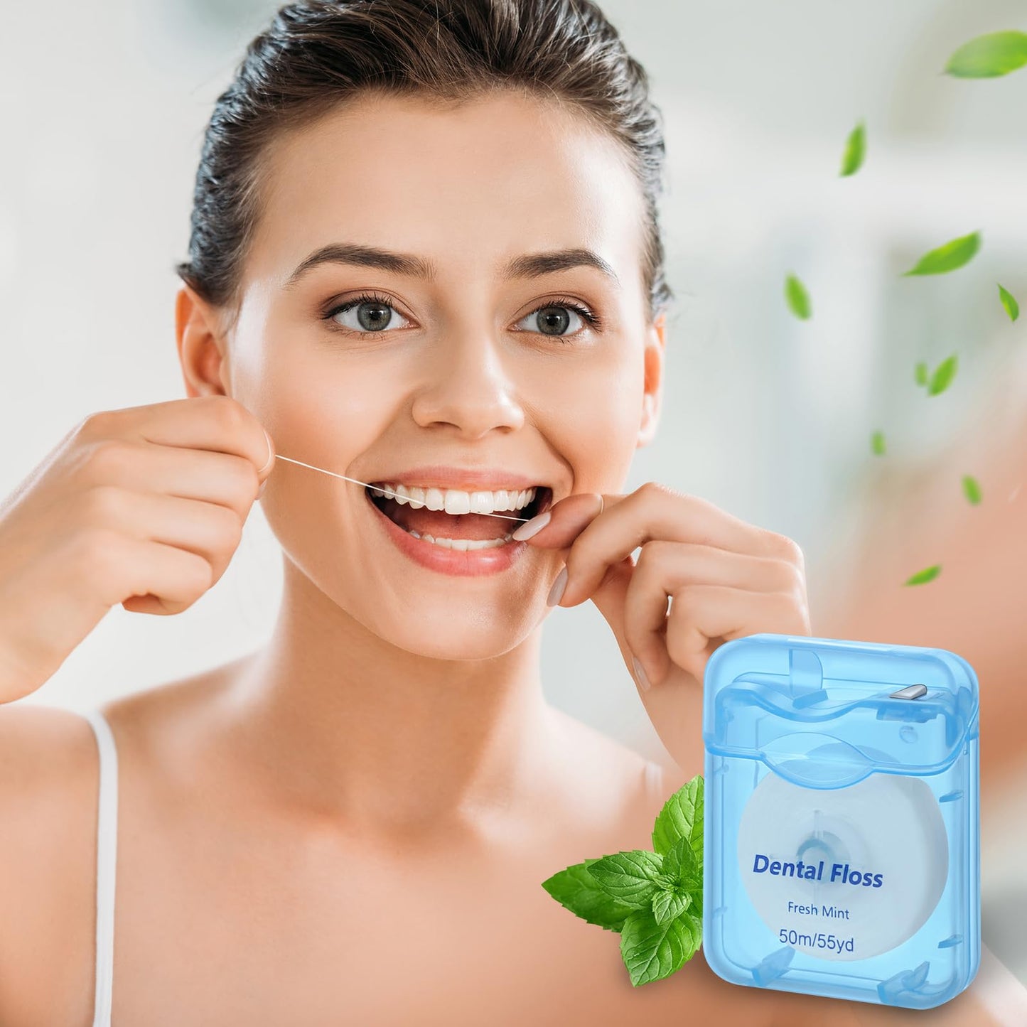 FillTouch 36 Pack Mini Dental Floss Bulk Mint Flavored 50m Each Travel Dental Floss Oral Care for Teeth Protection(Colorful)