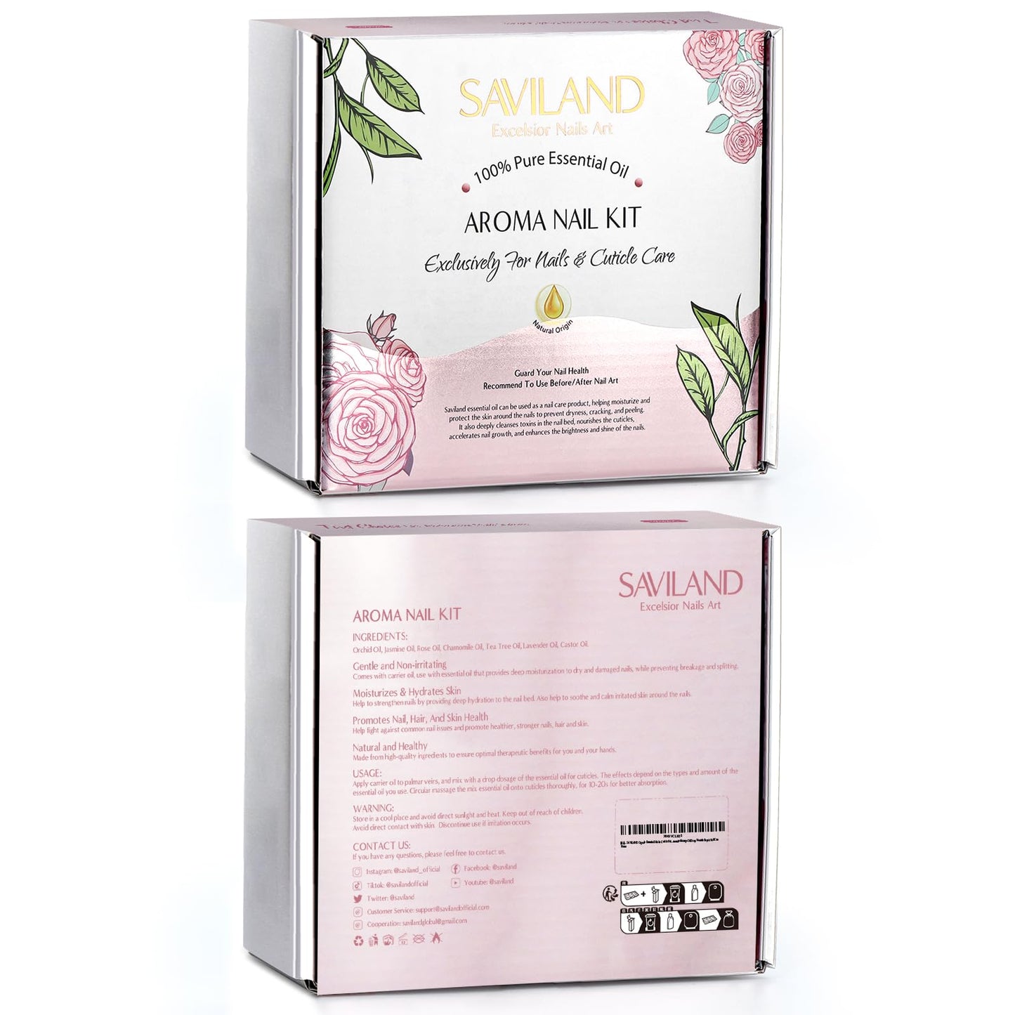 SAVILAND Essential Oil Cuticle Oil - Nail Oil for Growth Strength Scented Essential Oils for Nails, Diffuser, Humidifiers, Skin Care, Massage, Laundry, DIY Candle Christmas Gift for Women