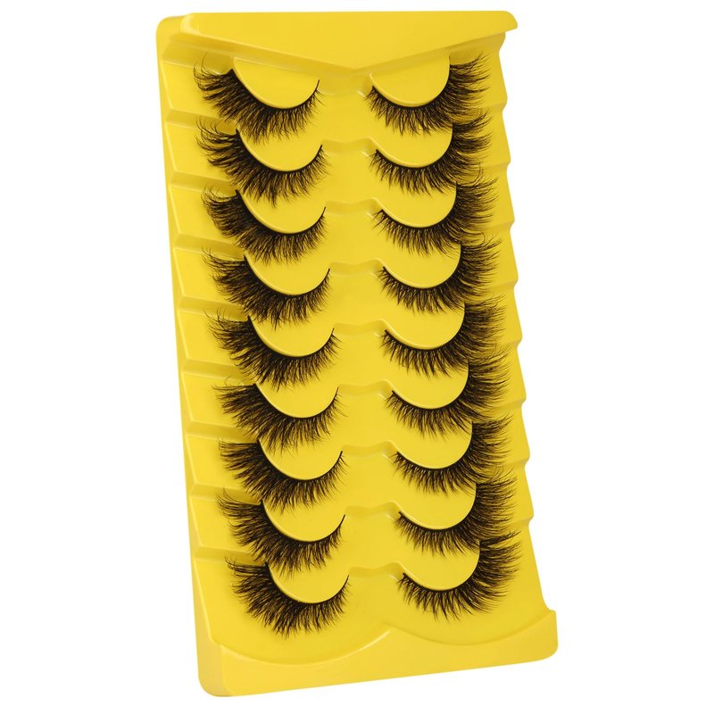 Natural Lashes Cat Eye False Eyelashes Wispy Mink Lashes that Look Like Extensions Fox Eye Lashes 9 Pairs by Zegaine