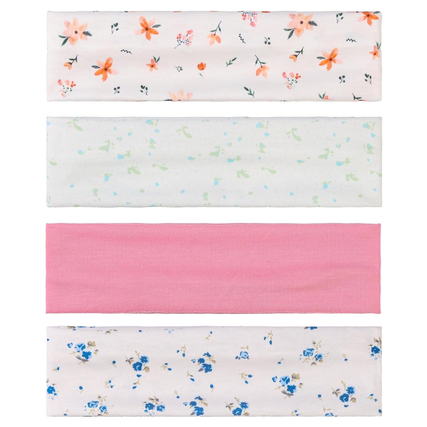 9 Pack Headbands for Women Non Slip - Fabric Elastic Hair Bands for Women's Hair, Soft Cotton Cloth Stretchy Sport Headbands, Sweat Absorption Athletic Hairbands for Workout Yoga Running - A
