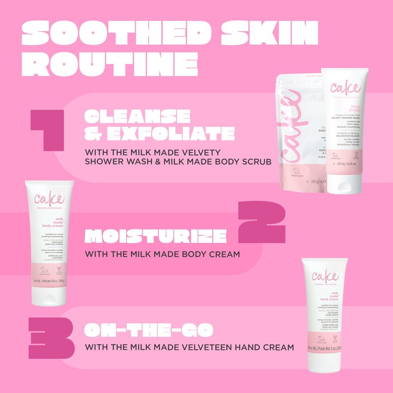 Cake Beauty Velveteen Hand Cream, Milk Made - Soothing, Lightweight Hand Cream - Oat Extract Concentrate, Marshmallow Root Extract & Shea Butter - Travel Sized Hand Cream - 60 Ml