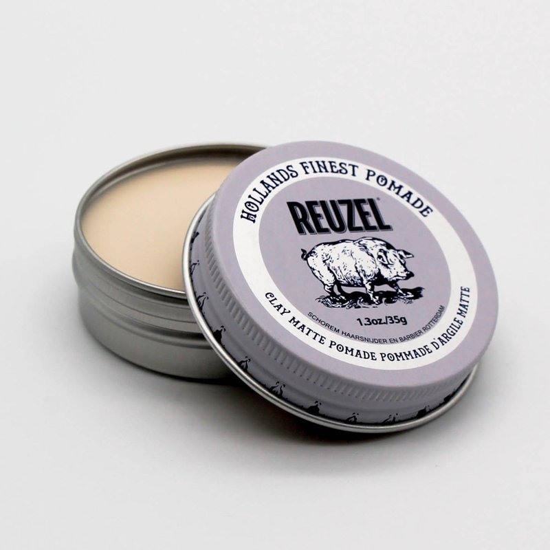 REUZEL Clay Matte Pomade, Medium All Day Hold, Water Soluble Styling, Matte Finish and Flake Free, Easy To Wash Out, For All Hair Types