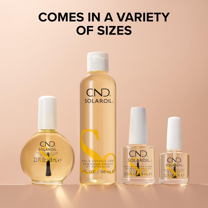 CND SolarOil Cuticle Oil, Natural Blend Of Jojoba, Vitamin E, Rice Bran and Sweet Almond Oils, Moisturizes and Conditions Skin, Pack Of 1, 0.5 oz.