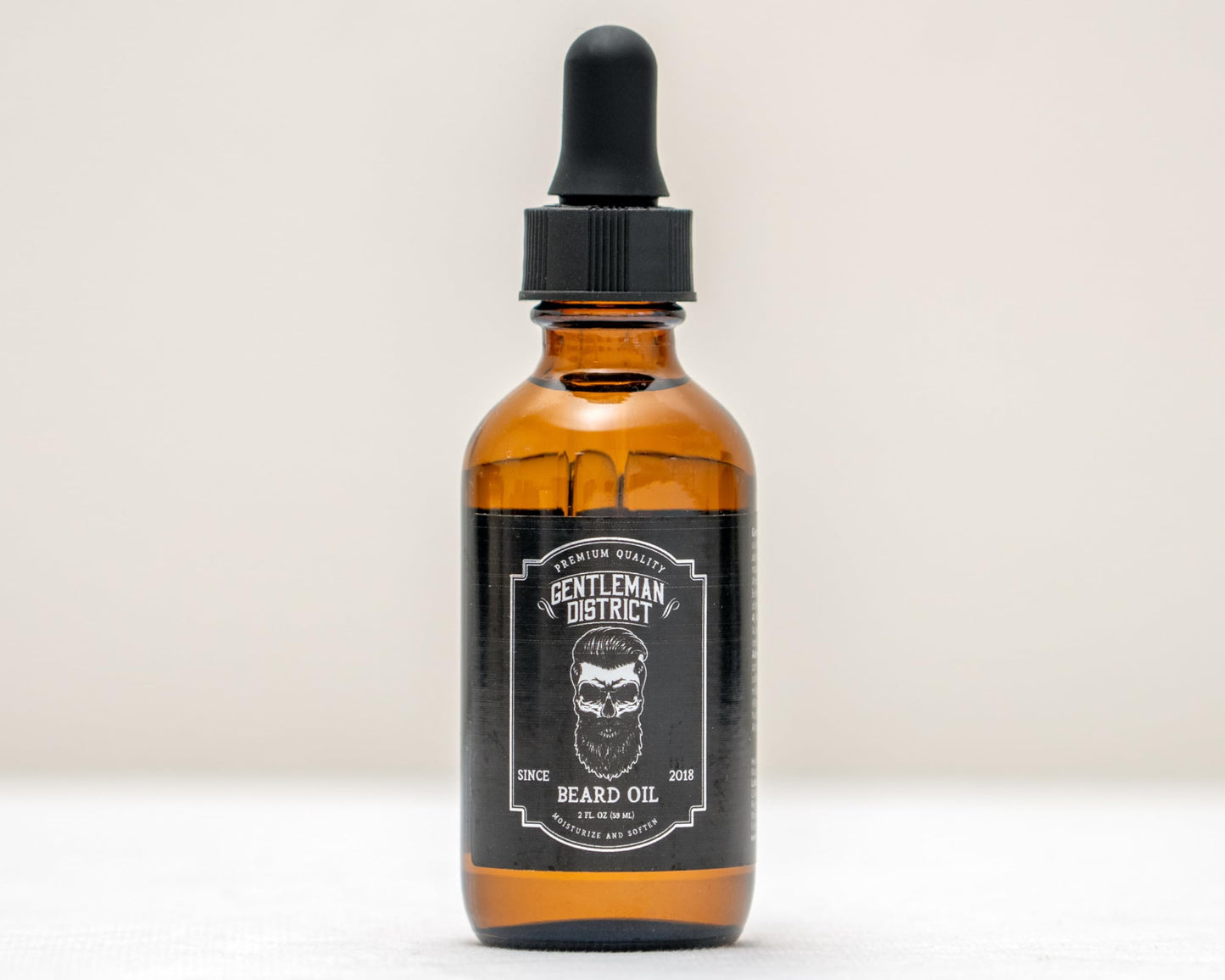 Gentleman District Premium Beard Oil, 2 fl oz, Natural Oils Blend with Castor, Coconut and Almond Oil
