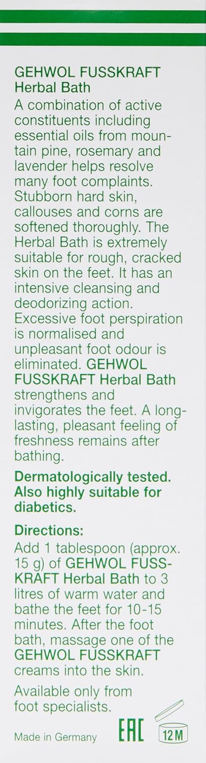GEHWOL Herbal Bath Soak - Relaxing Foot Soak with Natural Ingredients | 14.1 oz