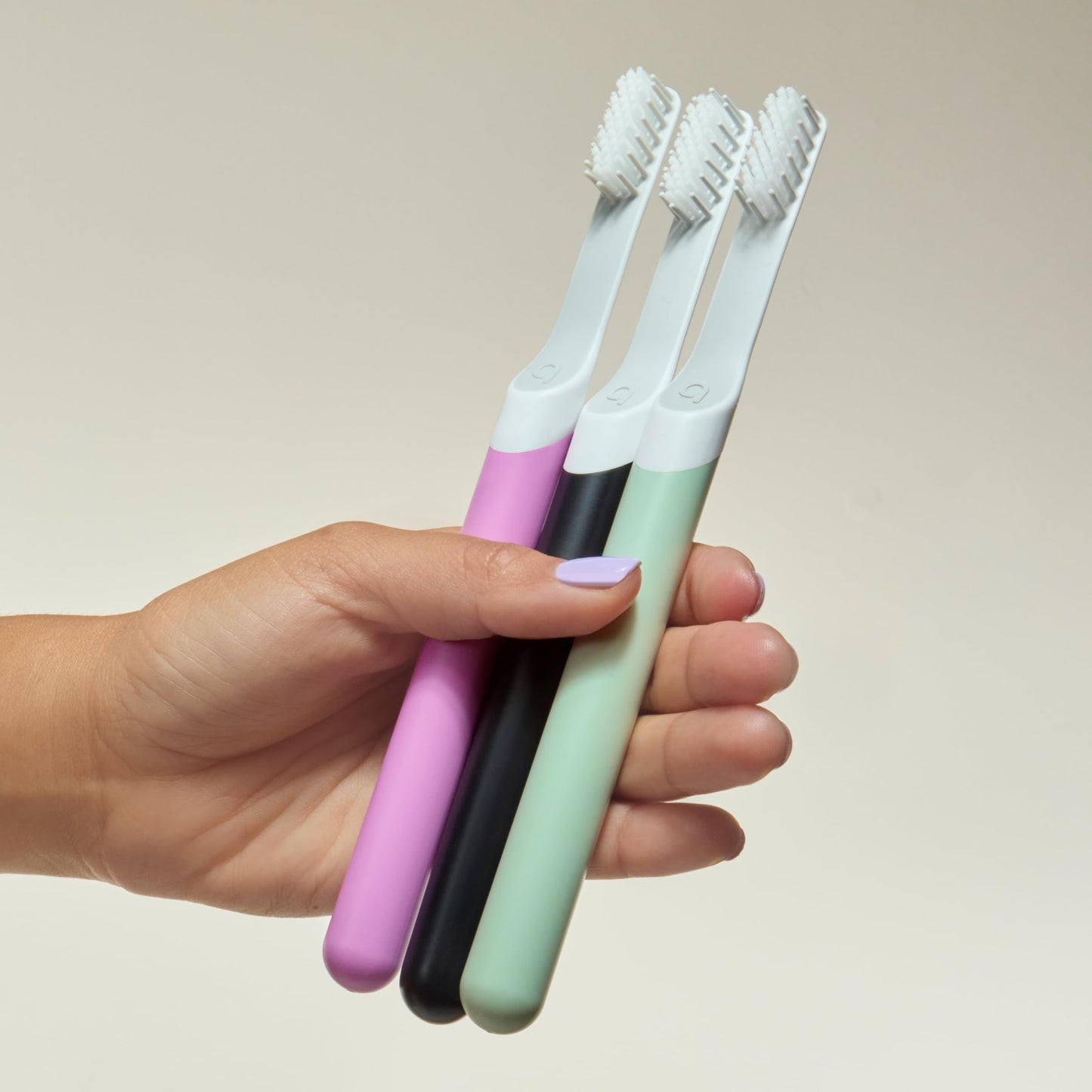 Quip Sonic Electric Toothbrush for Adults with Timer - Includes Travel Case & Replacement Brush Head - 3 Month Battery Life, Plastic Handle - Sage