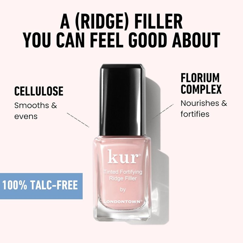 Nail Ridge Filler - Smoother & Strengthener for Damaged Nails - Vegan, Cruelty-Free, Paraben-Free | 0.4 fl oz