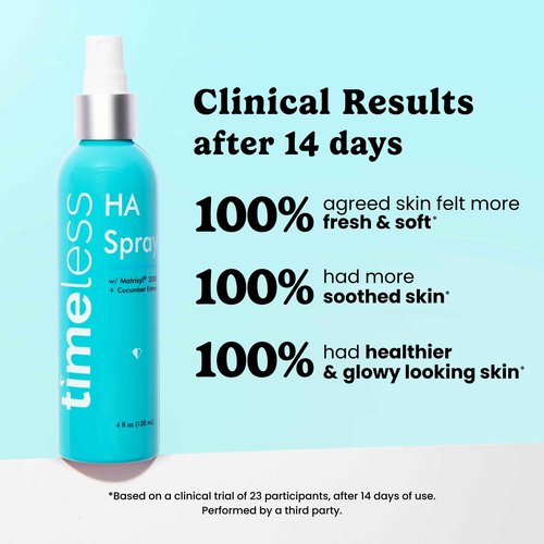 Timeless Skin Care HA Matrixyl 3000 with Cucumber Spray - Skin Mist with Hyaluronic Acid - Fragrance-Free Hydrating Face Spray - Soothing Matrixyl Skin Care Mist - 4 oz