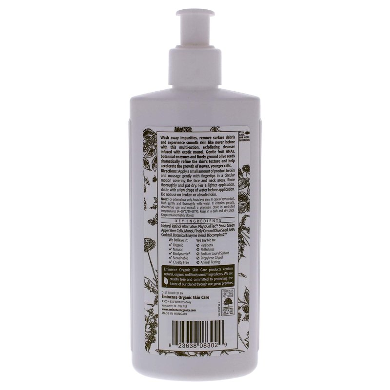 Eminence Monoi Age Corrective Exfoliating Cleanser for Unisex - 8.4 oz Cleanser