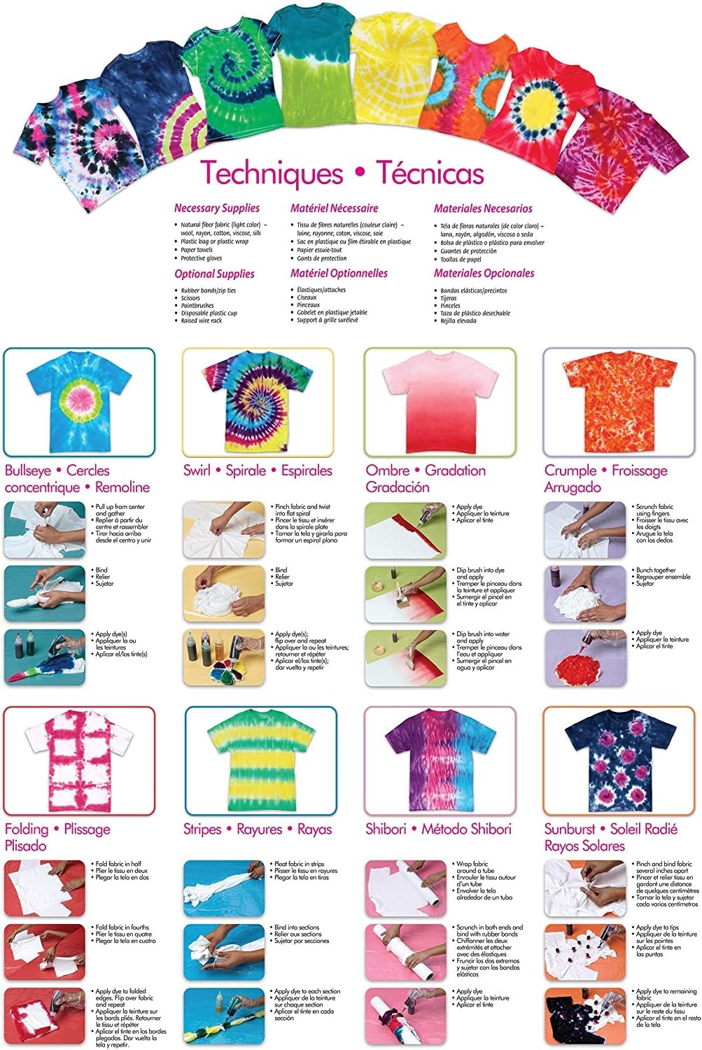 Aleene's Tulip Tie Fabric Dye Kit, Bright