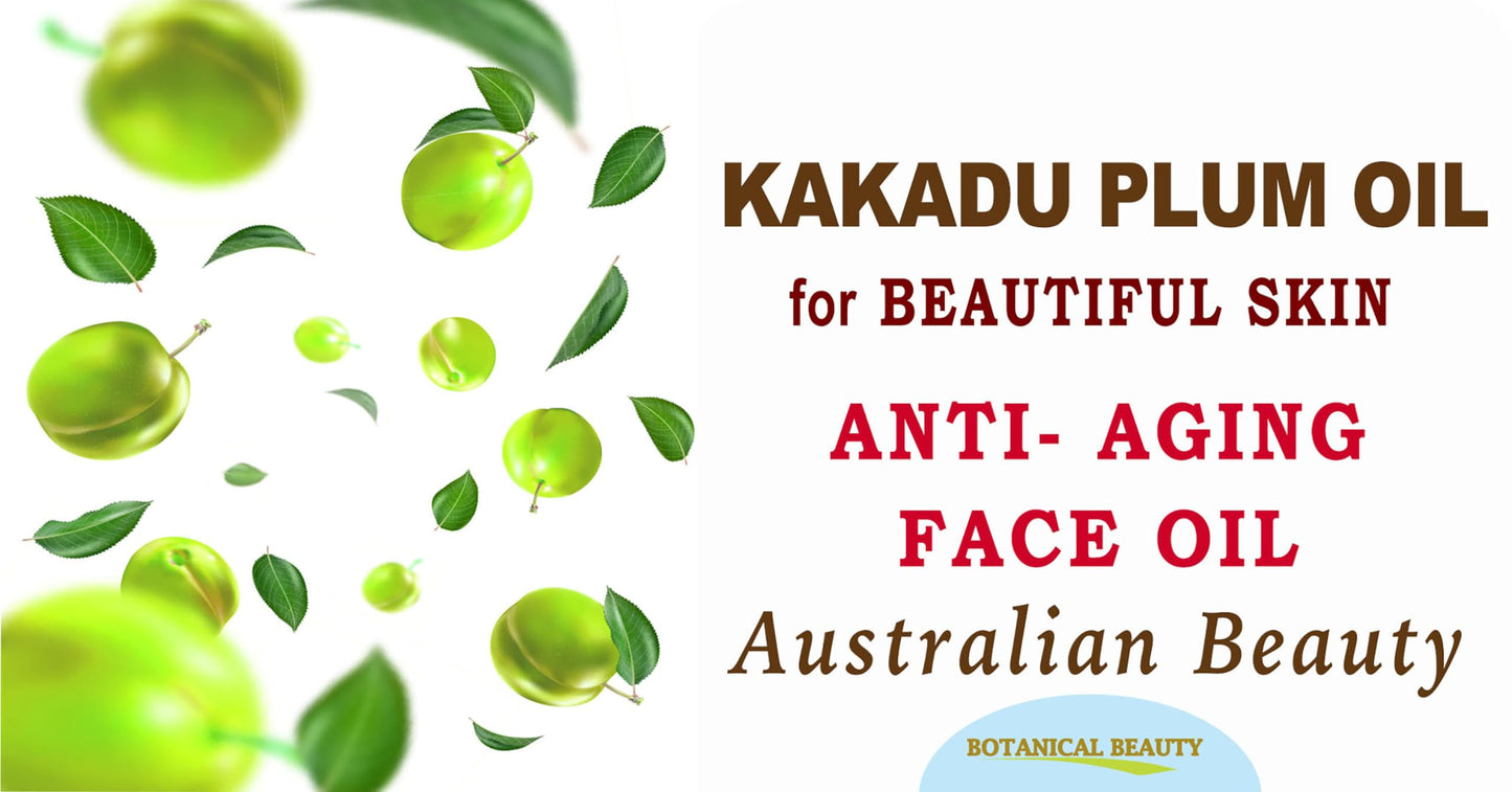 Australian KAKADU PLUM OIL 100% Pure Natural Virgin Unrefined Cold-pressed carrier oil 2 Fl oz 60 ml For Face, Skin, Body, Hair, Lip, Nails by Botanical Beauty