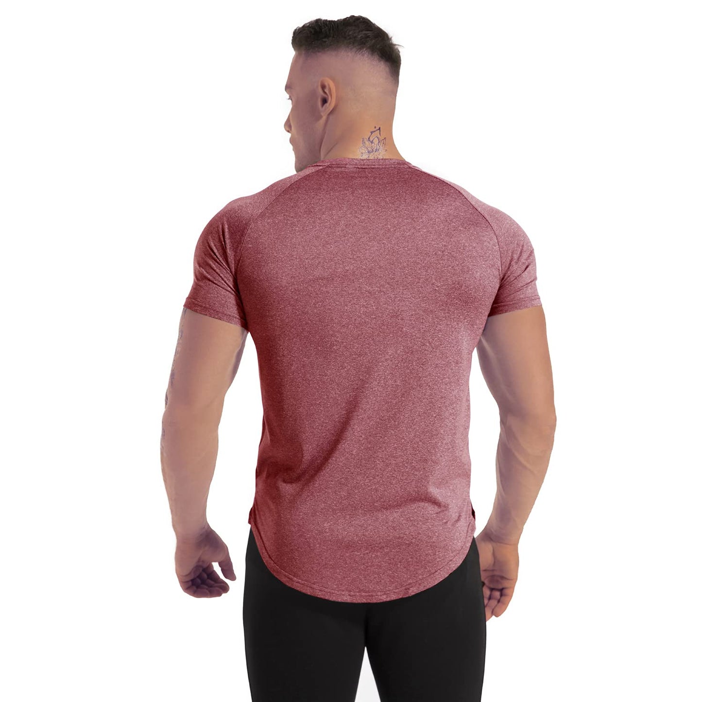Men's 3pack Dry Fit Workout Gym Short Sleeve T Shirt Moisture Wicking Active Athletic Performance Running Shirts(BKGYWR XL)
