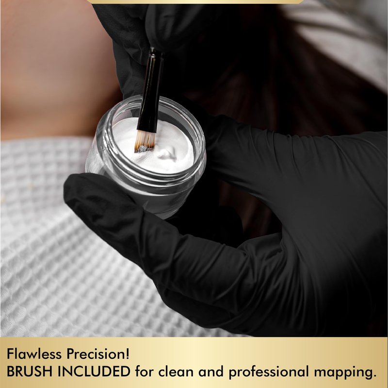 BROWSXPERT White Mapping Paste 10g – Professional Mapping Tool. Defines Clean Borders, Smudge-Free, Soft Texture – Includes Application Brush