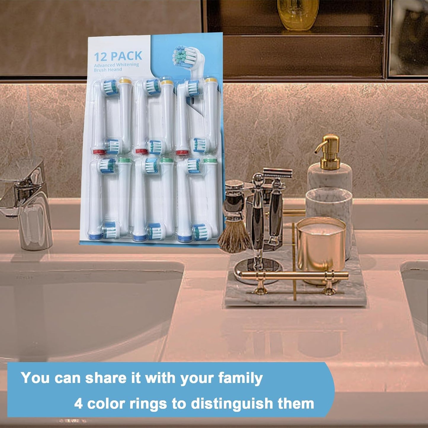 BRUVINTZ 12 Pack Replacement Toothbrush Heads for Oral B Braun,Soft Electric Toothbrush Heads,Deep and Precise Cleaning for Oral B Replacement Heads Precision Refills