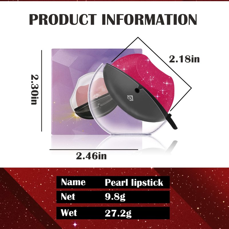 DAGEDA 3 Colors Lazy Lipstick, Pearl Magic Color Changing Labiales Magicos Long Lasting Waterproof Moisturizing Non-Stick Cup Not Fade Lip Shape Lipstick for Lazy People(Color D)
