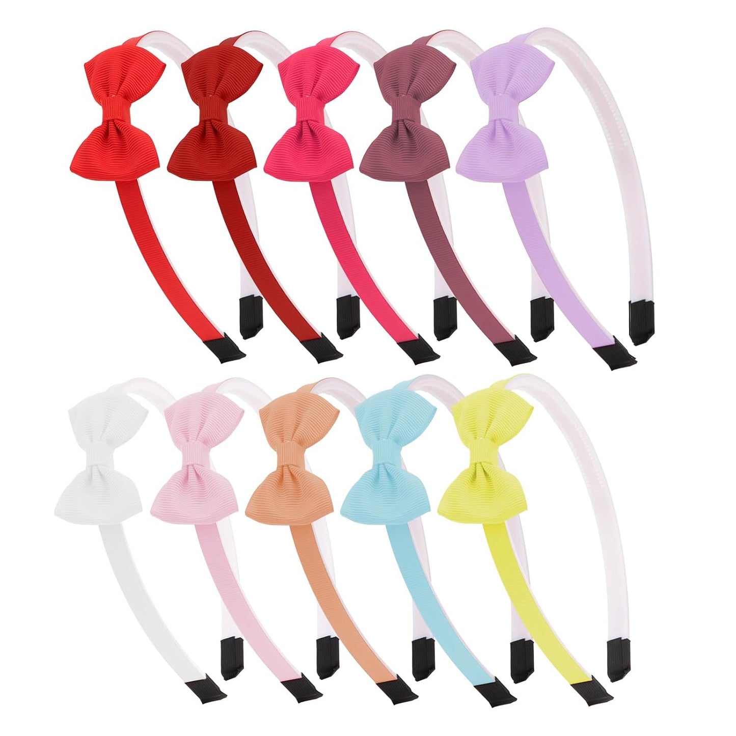 Toddler Headbands with Bows - Soft, Cute Hair Accessories for Girls (10pcs)