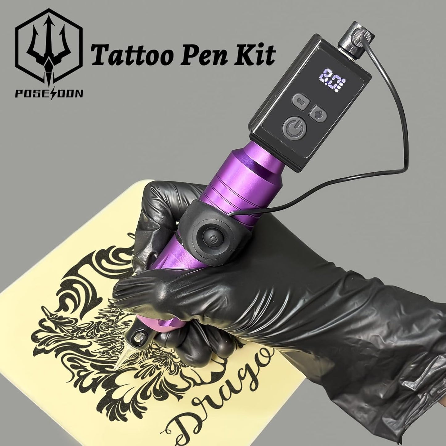 Tattoo Pen Set - Wireless Tattoo Gun Kit with 2 Batteries & 20 Cartridges | Complete Supplies for Beginners