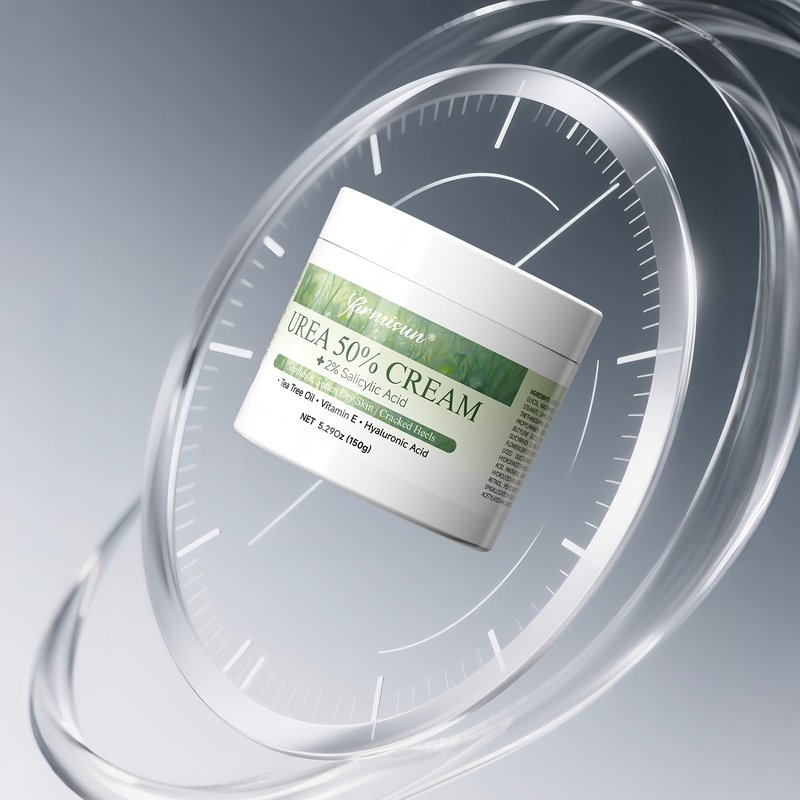 Yarmisun Urea Cream 50 Percent Feet Maximum Strength with Hyaluronic for Dry Skin Cracked Heels Callus Remover