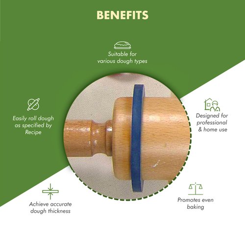 Regency Wraps Evendough Bands, Rolling Pin Rings for Rolling Dough to Precise Thickness for Pizza, Pies, Pastries, Pasta, Set of 4 sizes, Pack of 1