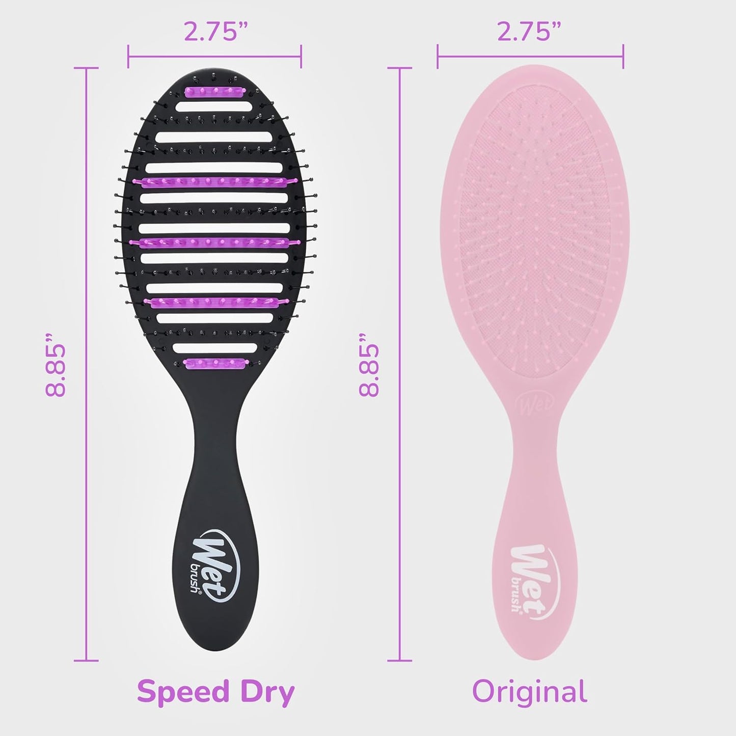 Wet Brush Speed Dry Hair Brush - Pink - Vented Design and Ultra Soft HeatFlex Bristles Are Blow Dry Safe With Ergonomic Handle Manages Tangle and Uncontrollable Hair - Pain-Free