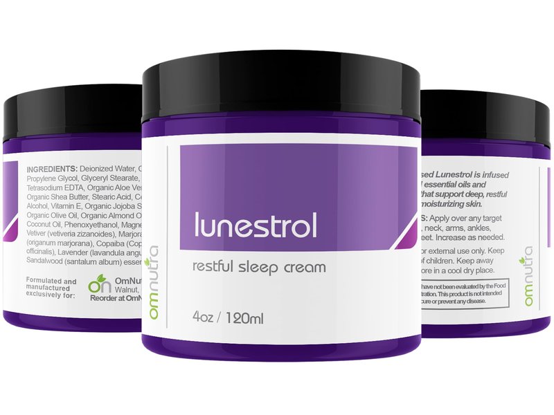 OmNutra Topical Magnesium Cream for Sleep - 4OZ Organic Based Deep Sleep Lotion with Essential Oils, Lavender - Melatonin Free, Moisturizer Night Cream for Better Sleep