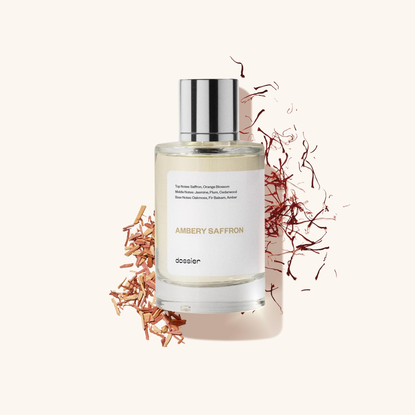 Dossier - Ambery Saffron - Eau de Parfum - Inspired by Baccarat Rouge 540 - Long-Lasting Fragrance - Unisex - 3.4 fl oz (100ml)