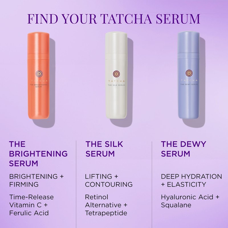 TATCHA The Dewy Serum | Hydrating Serum for Dry Skin | Smoother, Plumper & Dewy Skin with Hyaluronic Acid, Lactic Acid, and Squalane