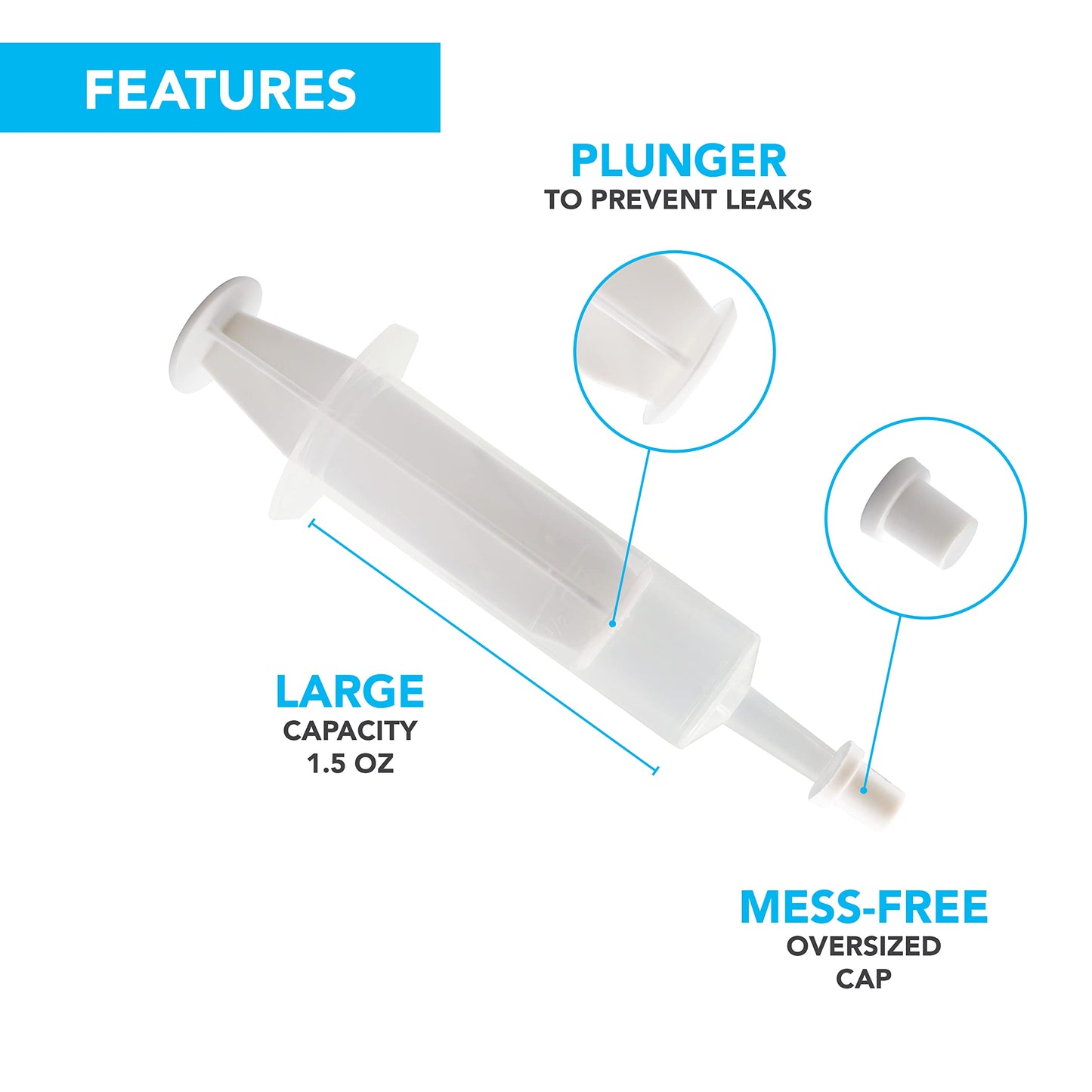 Party Essentials 1.5 Ounce Gelatin Shot/Gelatin Syringe Injectors with Caps, 12-Count, Clear