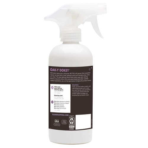 Better Life Natural Wood Polish, Cinnamon and Lavender, 16 Ounce, 24195