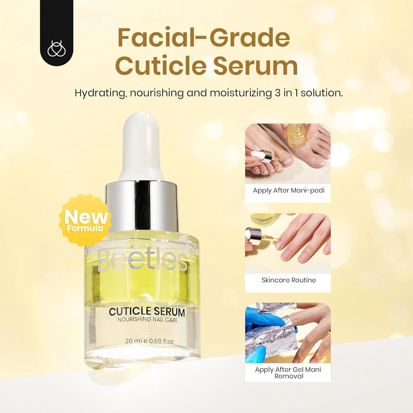 beetles Gel Polish Liquid Latex for Nails: 15ML Simple Peel off Cuticle Guard for Nail Polish Nail Art Liquid Latex Barrier Protector Manicure Cuticle Protectors with Stick Gifts for Women