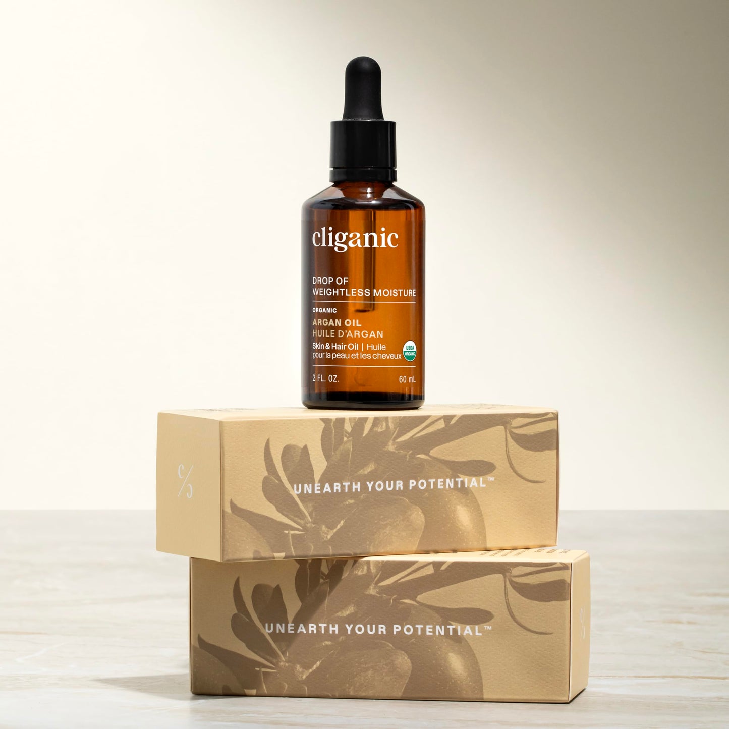 Cliganic Organic Argan Oil 16oz with Pump, 100% Pure | Bulk for Hair, Face & Skin (Packaging May Vary)