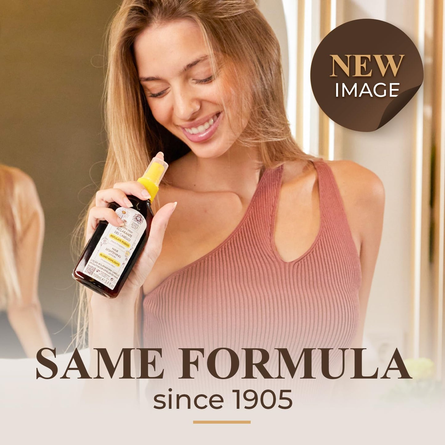 Camomila Intea Natural Blond Highlights Hair Lotion - Hair Lightener Spray with Chamomile Extract - 3.4 Oz