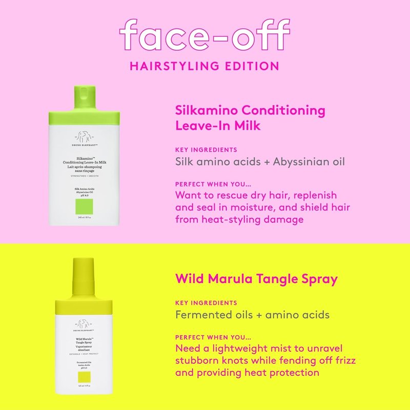 Drunk Elephant Leave-In Conditioning Milk | Silk Amino Acids, 240 ml - Clean & Cruelty-Free Formula