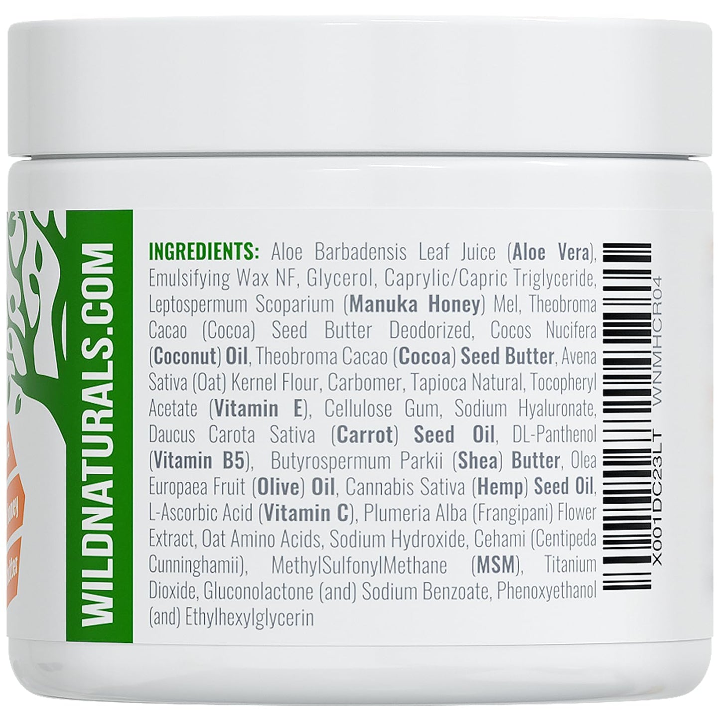 Wild Naturals Manuka Honey Moisturizer for Dry, Sensitive Skin – Eczema Relief Face Cream – Soothing Cream for Redness & Irritation – Face, Hand & Body Moisturizer for Women & Men