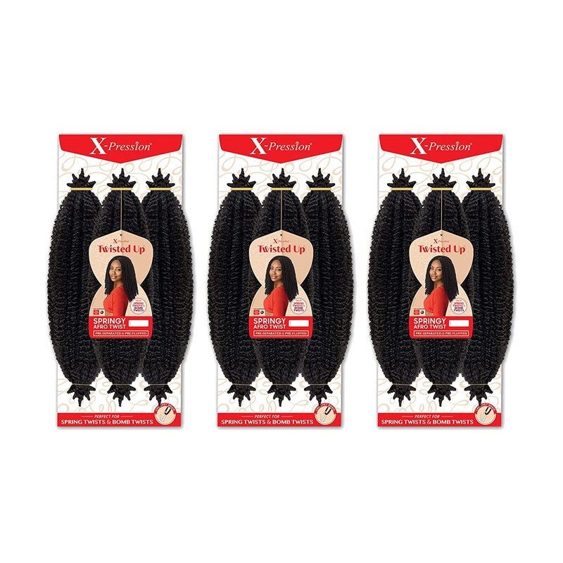 Outre Crochet Braids - X-Pression 3X Springy Afro Twist 16" | 3-Pack, Color 2