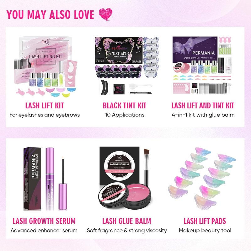 Lash Lift Kit - DIY Eyelash Perming System for Fast 5-Minute Lifts | Lasts 6 Weeks (30 Pcs)