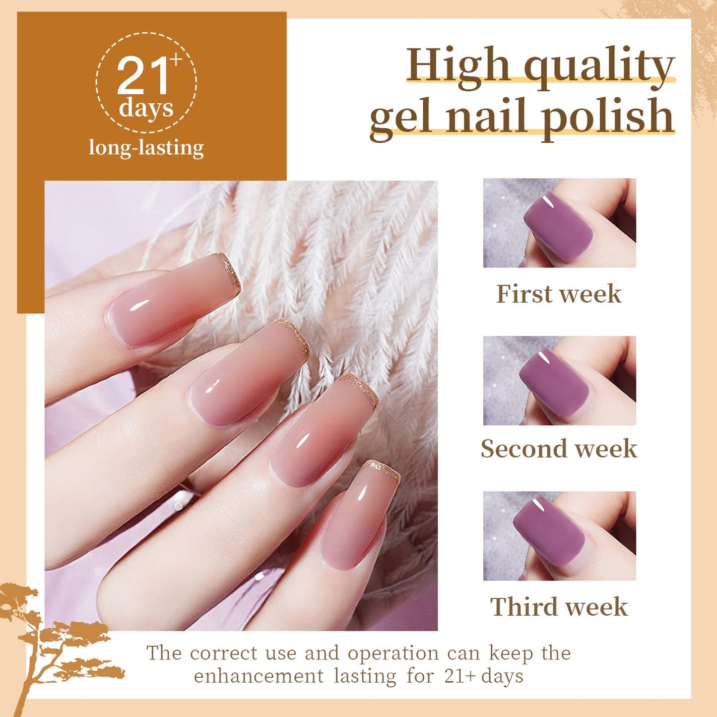 JODSONE Gel Nail Set 20+3 Colors High Shine Gorgeous Gel Polish Base Top Matte Coat Nice Gifts Show Charm