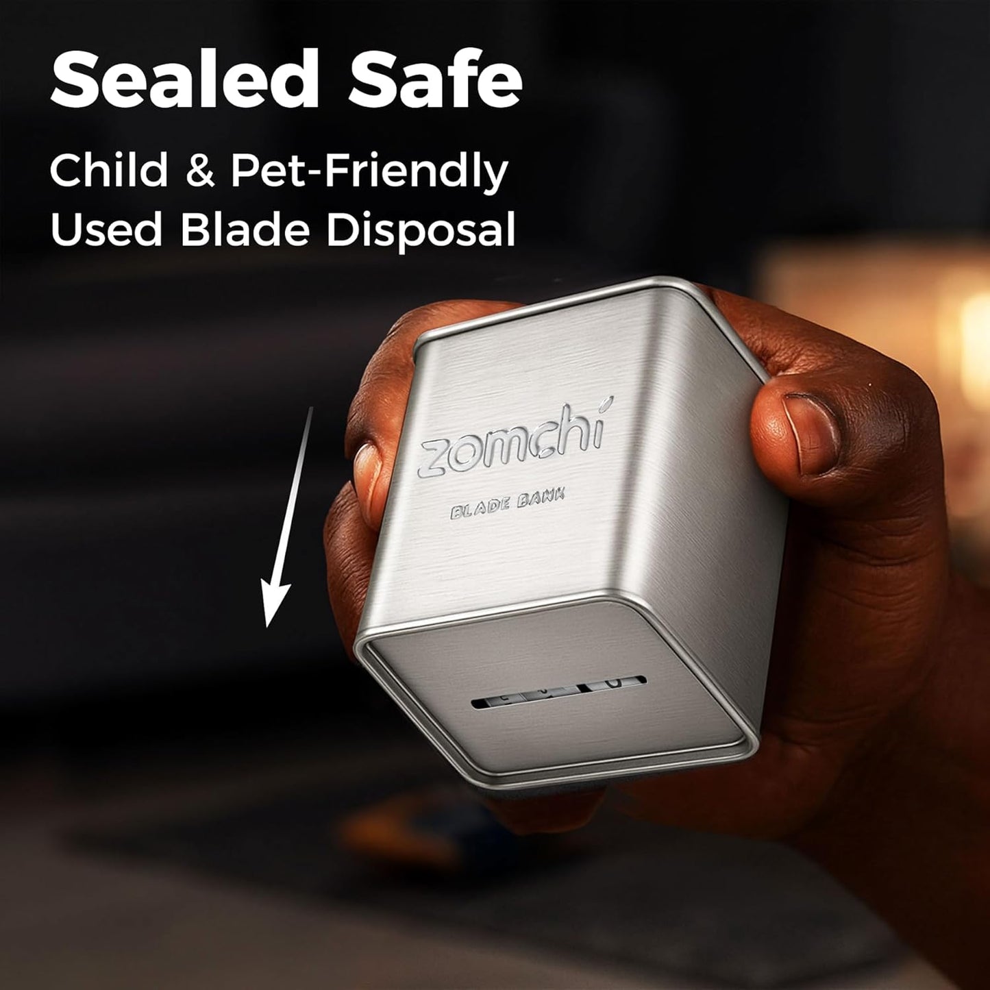 ZOMCHI Razor Blade Bank for Safety Razor Blade Storagement, Used Double Edge Safety Razor Blade Disposal Case (Black)