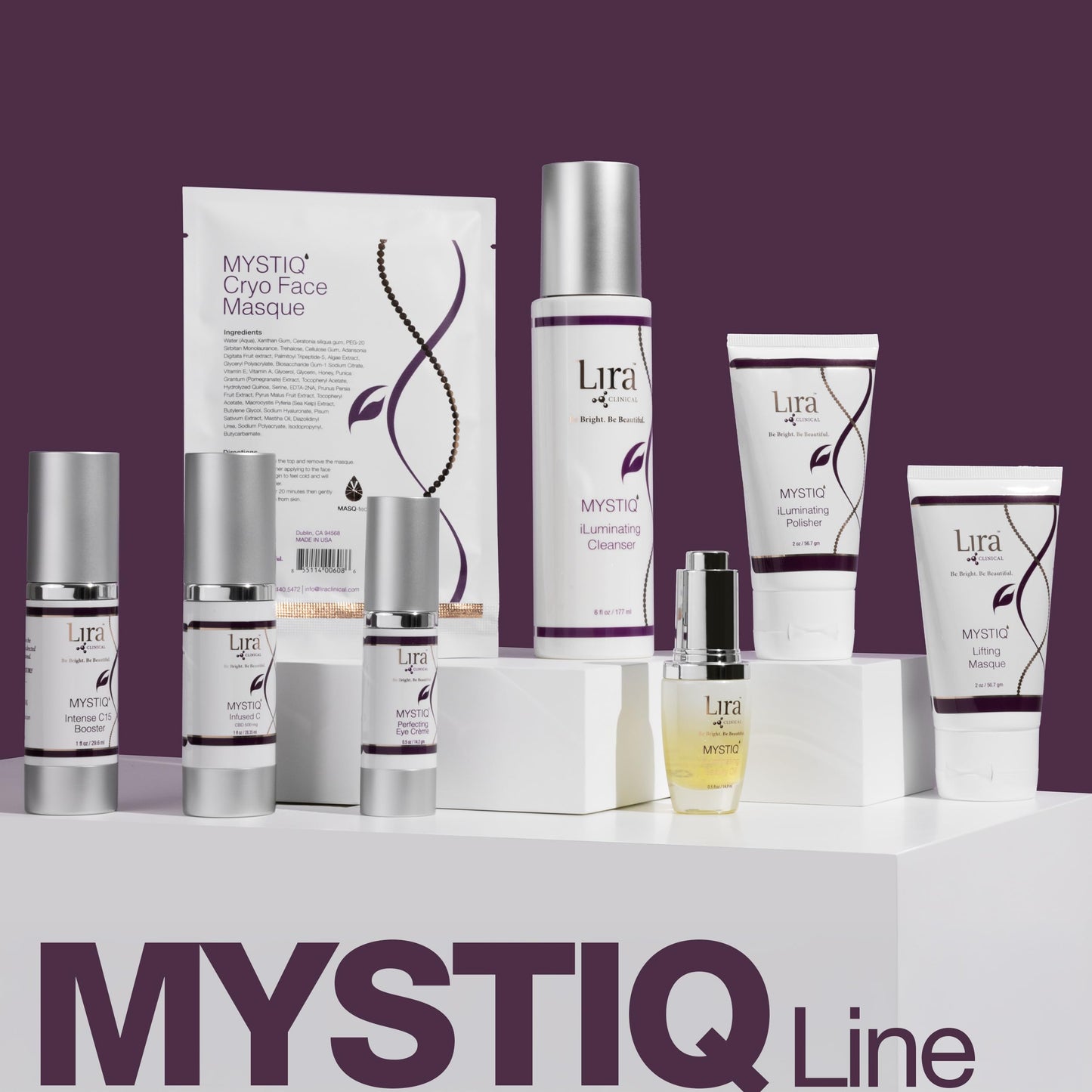 Lira Clinical MYSTIQ iLuminating Cleanser - Moisturizing Face Wash with Vitamin C, Orange Plant Stem Cells, and Plant Extracts - Gentle Facial Cleanser Supports Skin Barrier and Hydration - 6 Oz