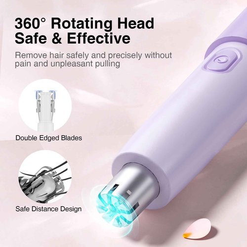 TOUCHBeauty Upgraded Nose Hair Trimmer for Women,All-in-1 Facial Hair Trimmer with 11,000 RPM Powerful Motor, Rechargeable, IPX7 Waterproof, for Face Ear Nose and Eyebrow